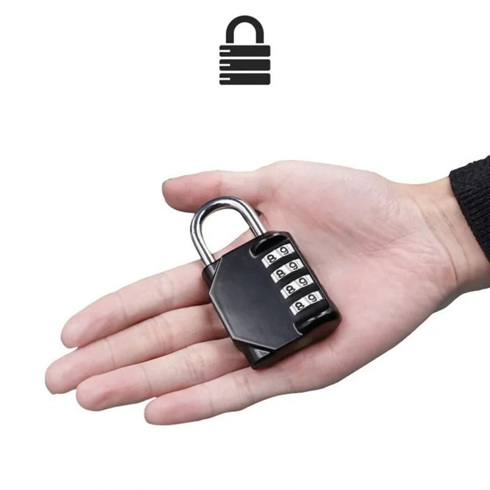 Four Digit Combination Padlock For Cabinets Luggage And Backpack Security 2