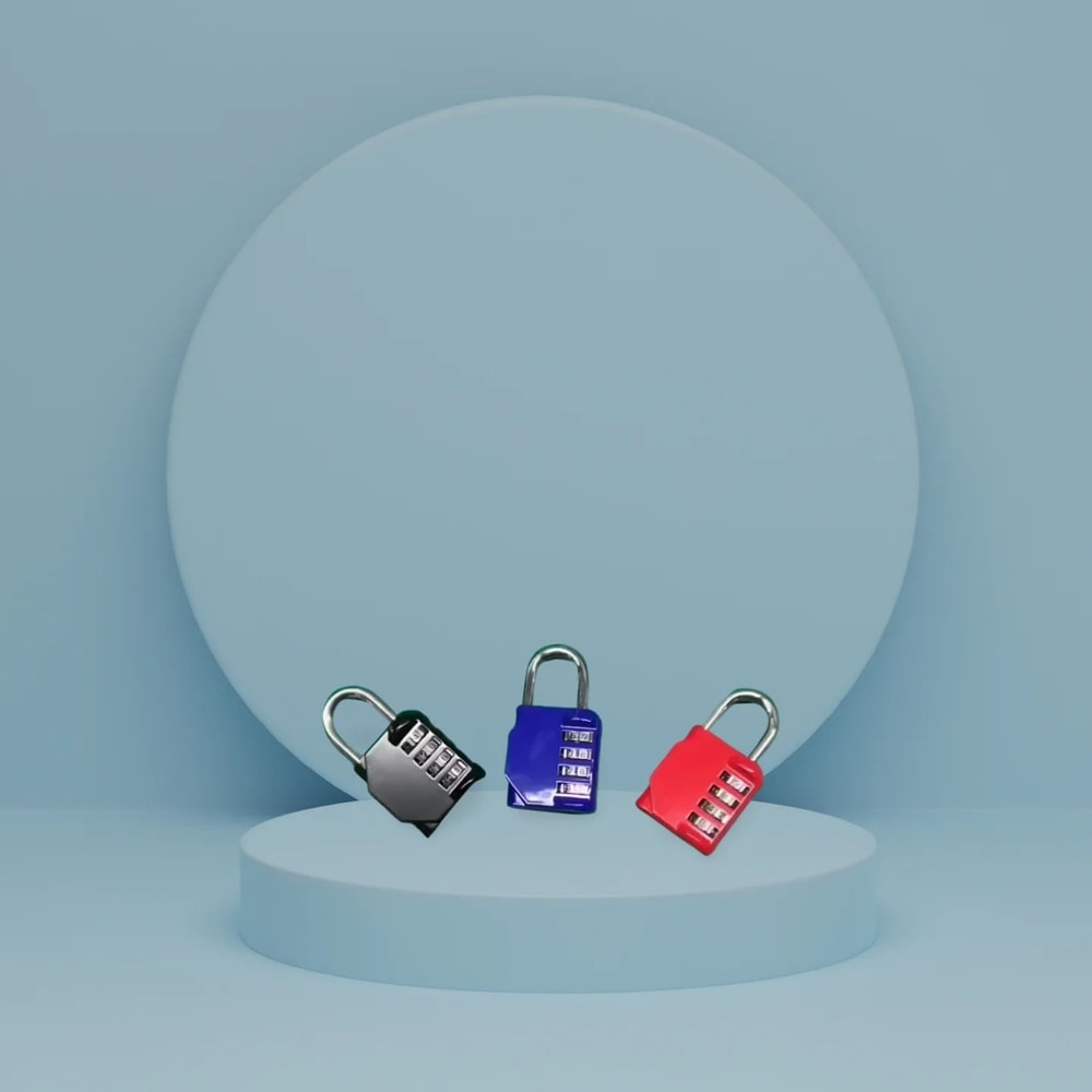 Four Digit Combination Padlock For Cabinets Luggage And Backpack Security 5
