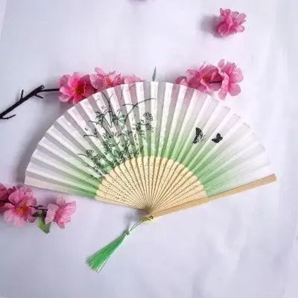 Folding Hand Fan In Retro Chinese Style For Dance Performance And Decorative Gifts 9