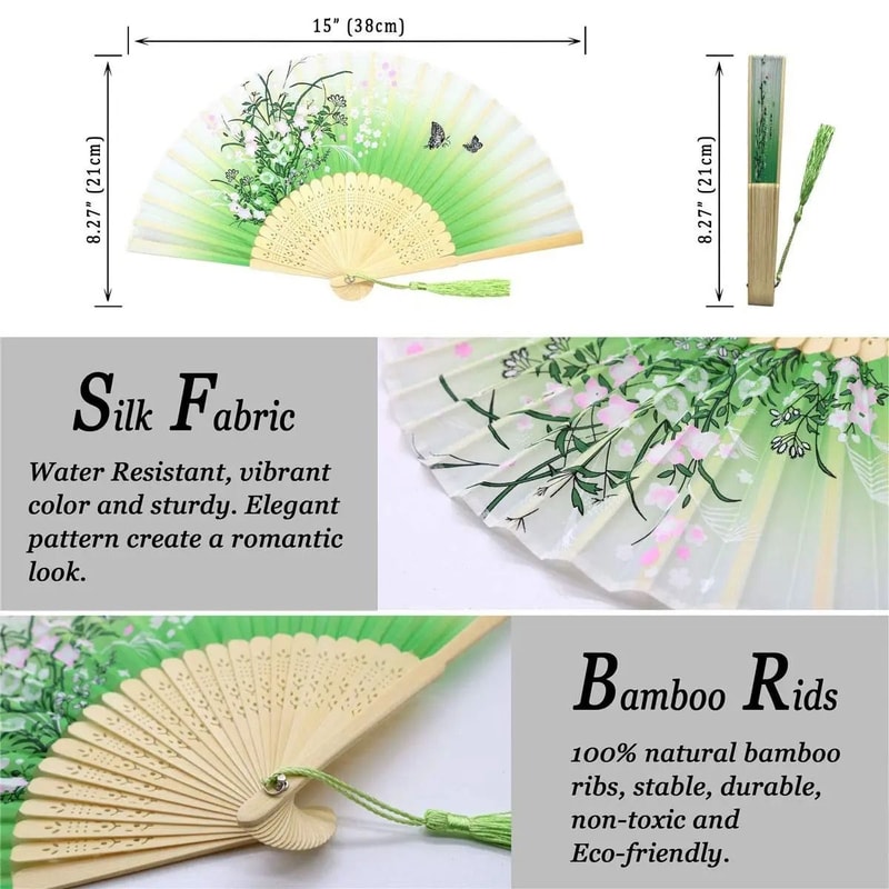 Folding Hand Fan In Retro Chinese Style For Dance Performance And Decorative Gifts 3