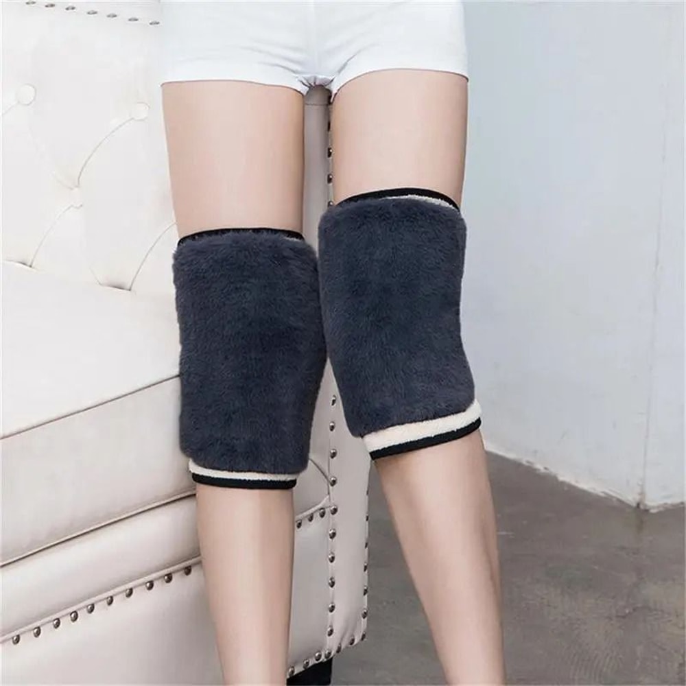 Winter Warm Knee Pads For Cold Relief And Joint Support With Soft Fur Lining 2