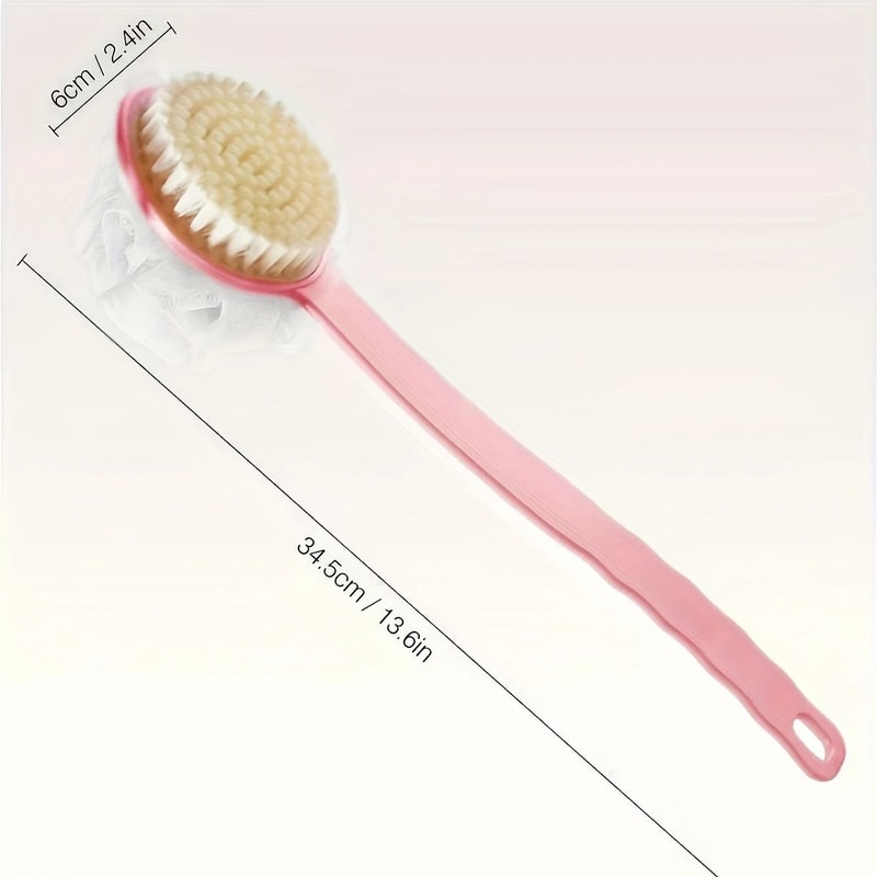 Long Handle Shower Body Brush With Soft Bristles For Exfoliating And Skin Cleansing 4