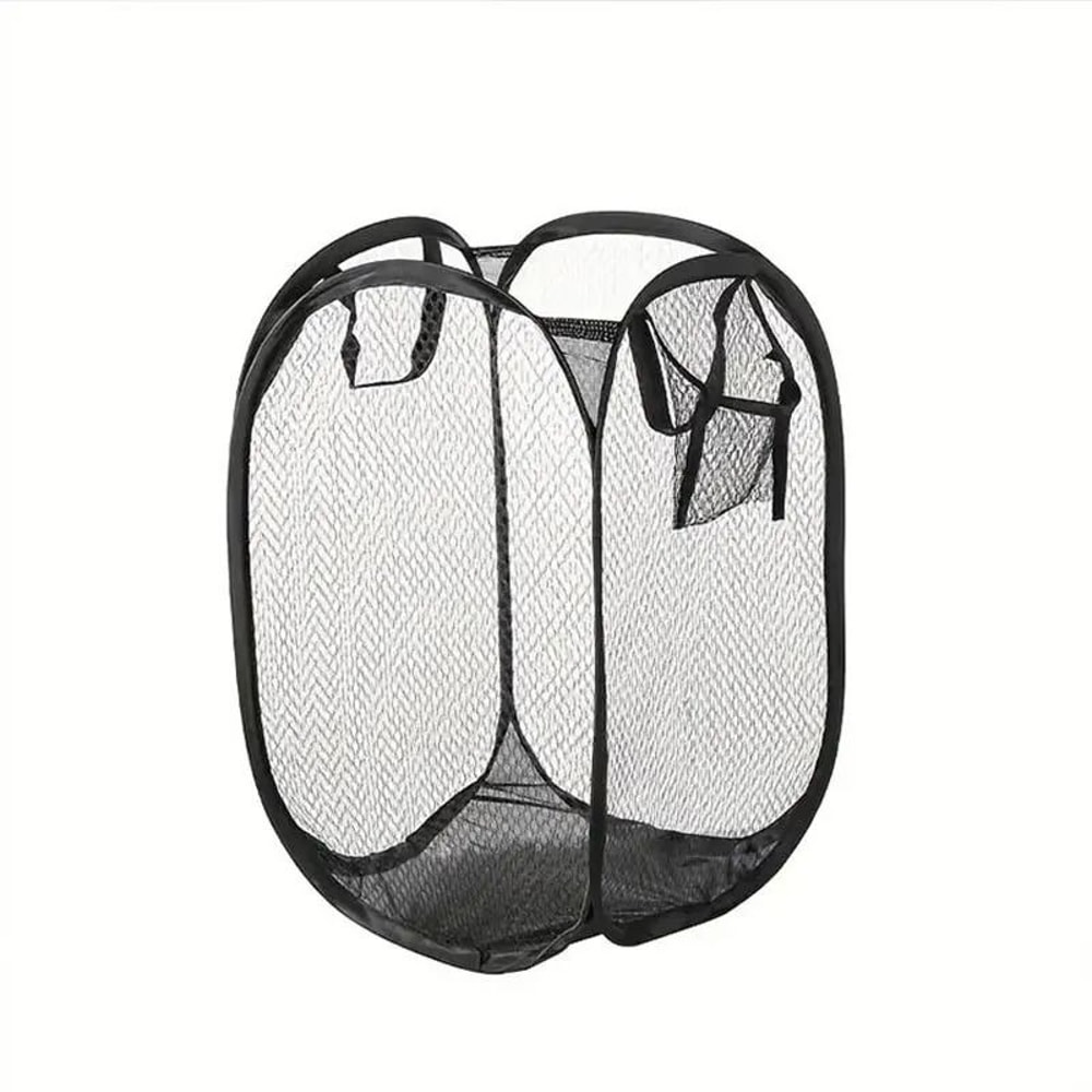 Foldable Mesh Pop Up Laundry Basket With Large Capacity Storage For Clothes And Home Organization 4