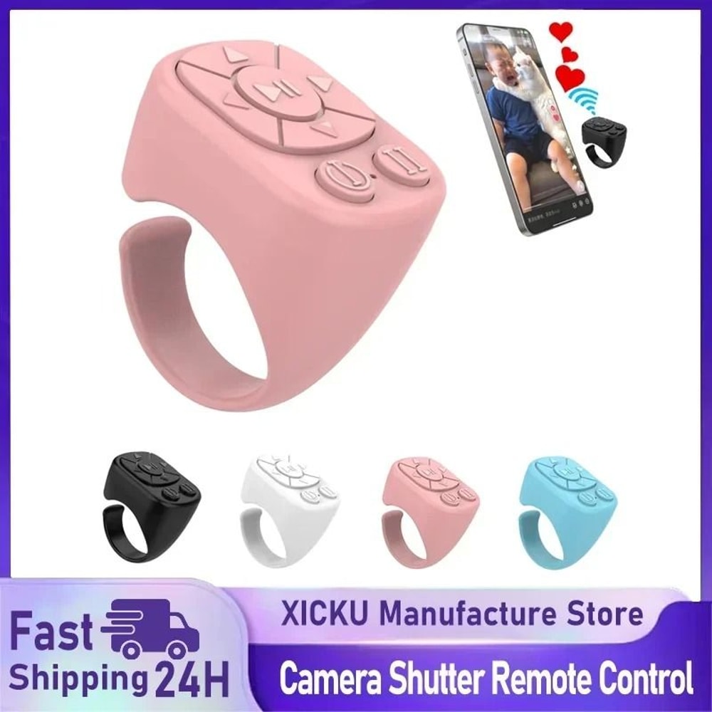 Bluetooth PageTurning And Camera Control Ring Remote For Phones And Tablets 0
