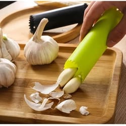 silicone garlic peeler tube for easy no mess garlic skin removal