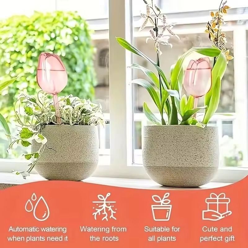 Pink Tulip Automatic Plant Watering Ball For Indoor And Outdoor Plants 2