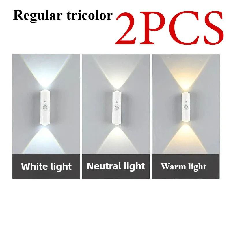 Smart RGB Gradient Night Light Magnetic Motion Sensor Rechargeable Wall Lamp 9