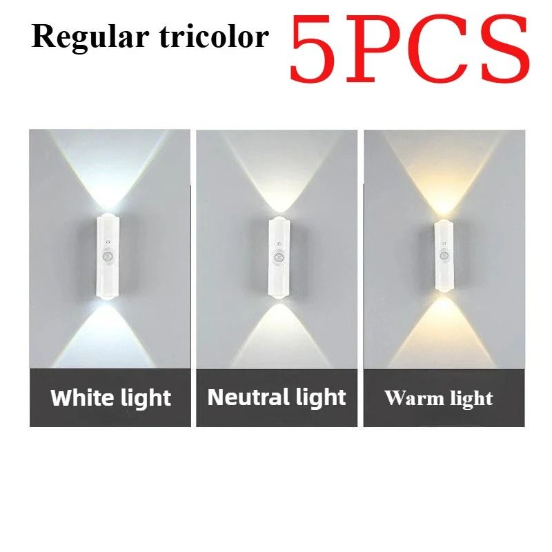 Smart RGB Gradient Night Light Magnetic Motion Sensor Rechargeable Wall Lamp 12