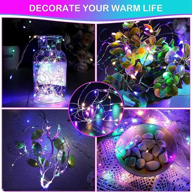Fairy Light String LED Copper Wire Battery Powered For Bedroom Garden Party Wedding Decoration 4