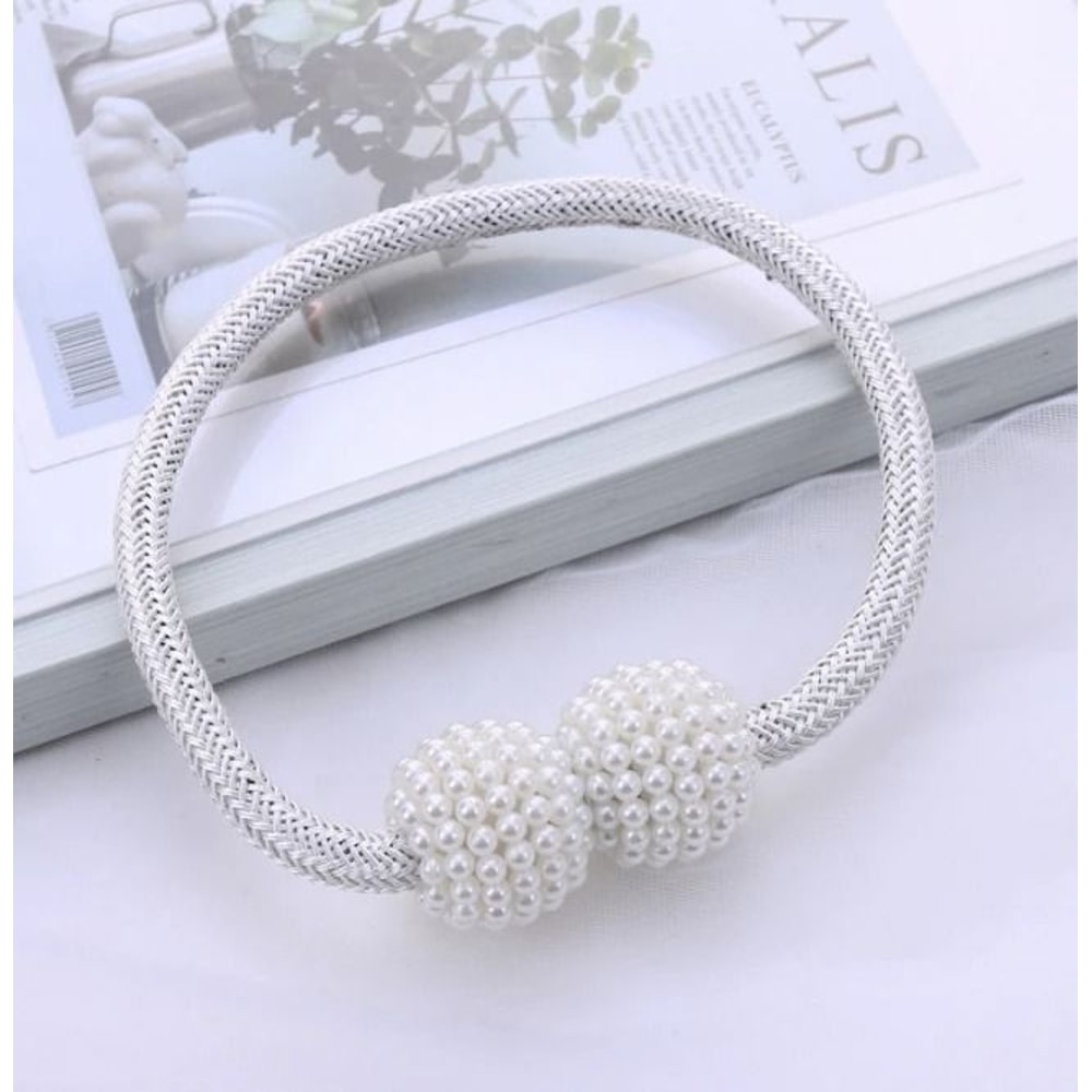 Pearl Magnetic Curtain Clip Tie Back Holder For Home Curtain Decor 7