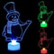 LED Mini Night Lights Colorful Flashing Snowman Lamp Christmas Ornament Home Party Decor 2