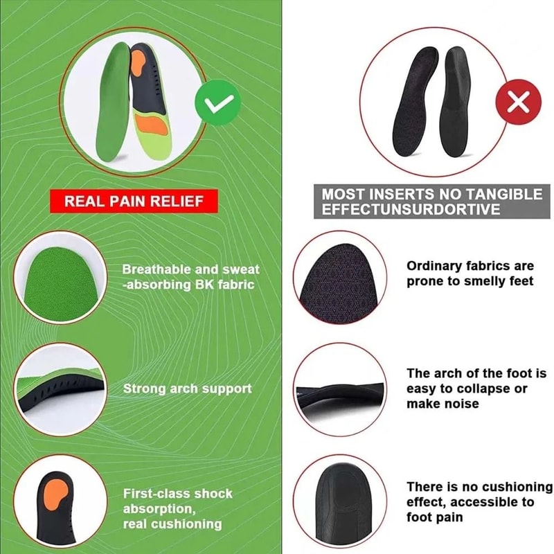 Premium Silicone Gel Insoles For Men And Women Orthopedic Arch Support Sports Insoles 5