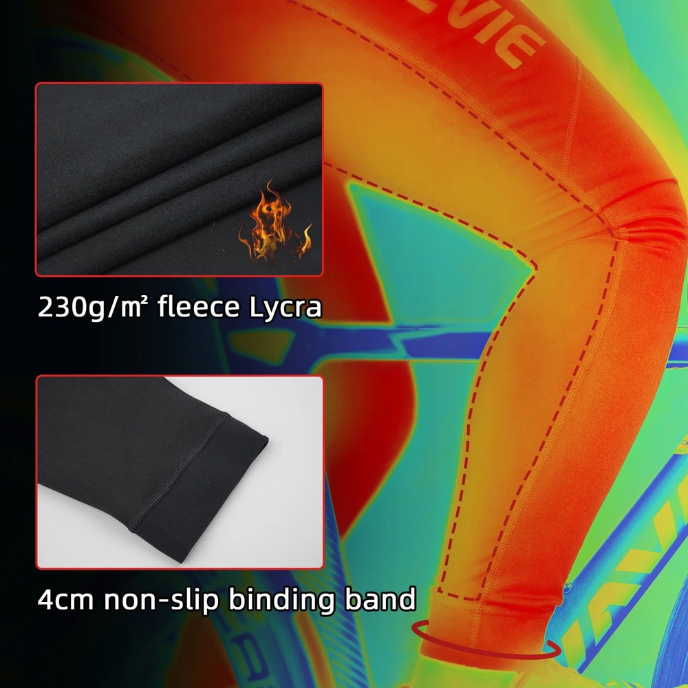 Darevie Winter Cycling Bib Tights Waterproof Thermal Fleece Padded Bike Pants 2