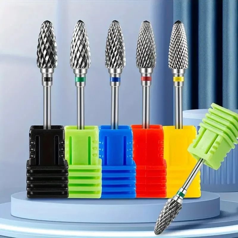 Tungsten Carbide Nail Drill Bits Electric Manicure Milling Cutters For Gel Polish Removal 0