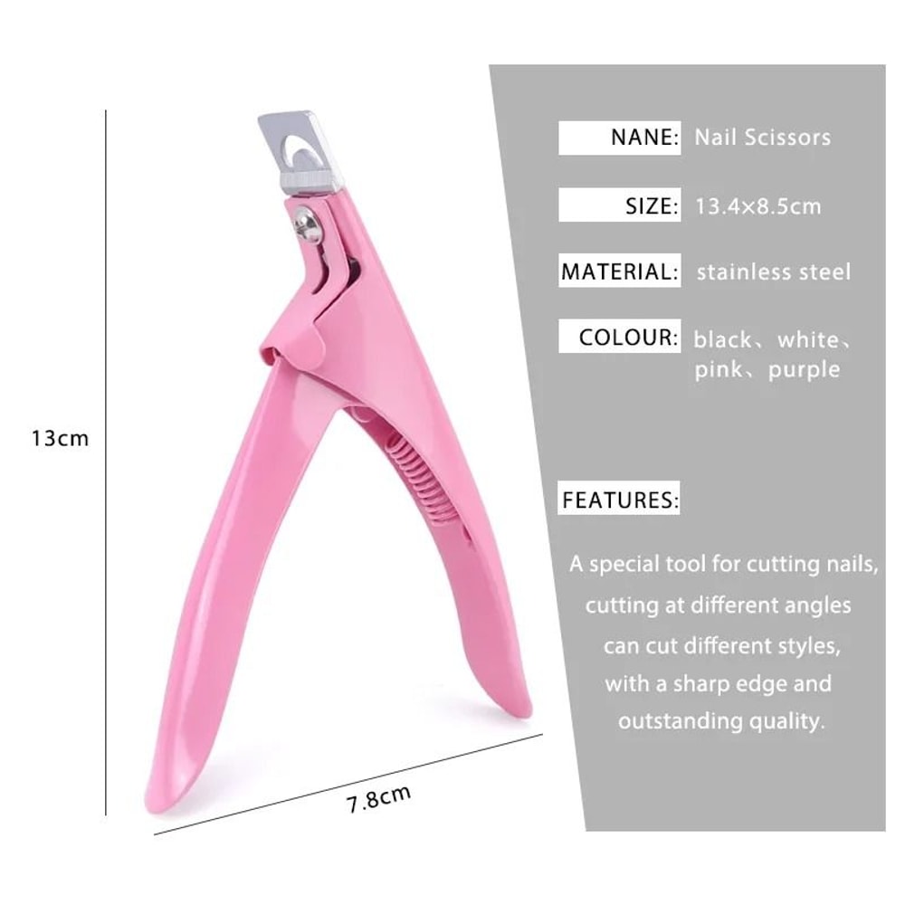 Professional Fake Nail Cutter Nail Cipper Tips Cutter U Type Acrylic Nail Edge Trimmer 5