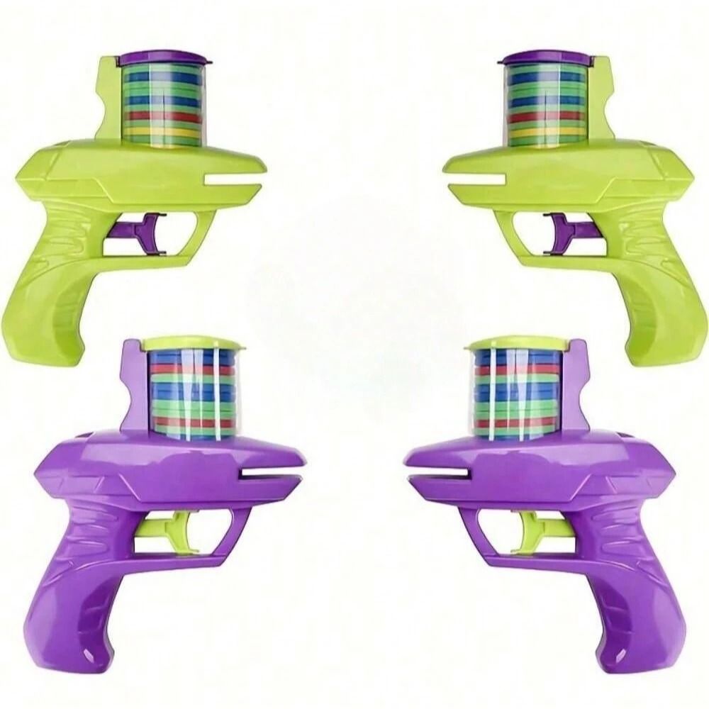Foam Disc Launcher Flying Disc Handheld Shooter Indoor Outdoor Toy For Kids 4