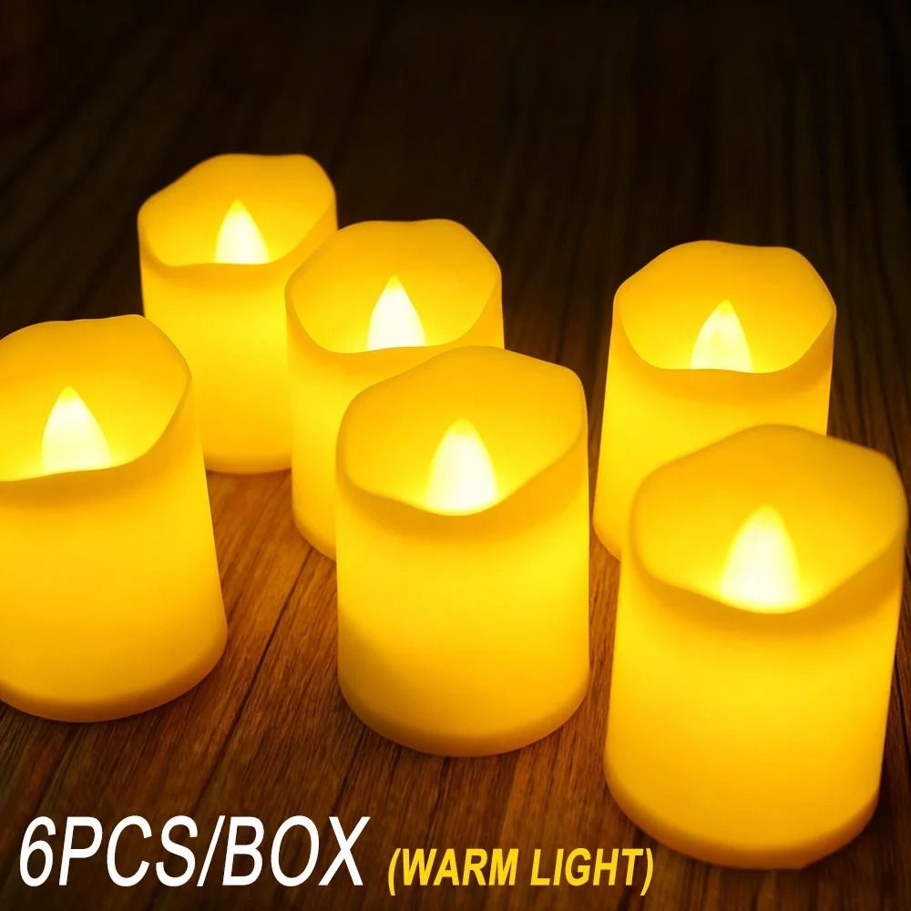 Christmas LED Candles Flameless Flickering Tea Lights Holiday Home Decor 8