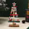 Wooden Christmas Tree Desktop Decoration With Santa And Holiday Accents 5