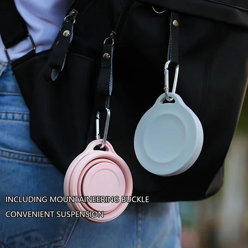 Silicone Folding Travel Cup With Hanging Clip For Outdoor And Portable Use 4