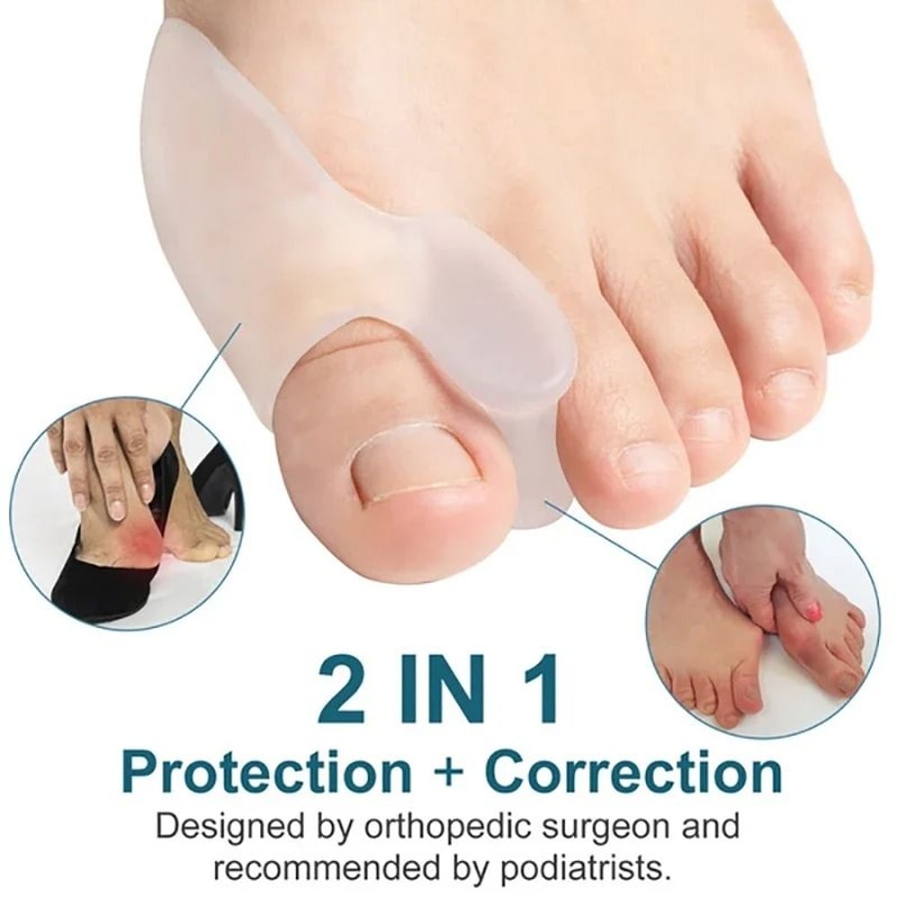 Soft Big Toe Corrector Set For Bunion Relief And Night Support 2