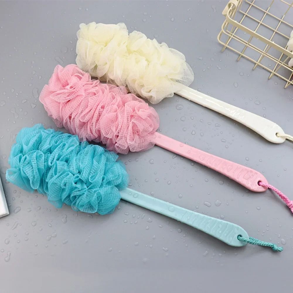 Long Handle Back Brush With Soft Mesh Scrubber For Shower And Bath Use 3