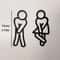 Funny Bathroom Signs For Men And Women With Creative Flat Restroom Door Design 3