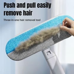 long handle pet hair remover brush for carpets, cat trees, beds, and furniture cleaning