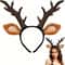 Christmas Reindeer Antler Hair Clips With Cute Deer Ears For Festive Holiday Styling 9