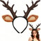 Christmas Reindeer Antler Hair Clips With Cute Deer Ears For Festive Holiday Styling 9