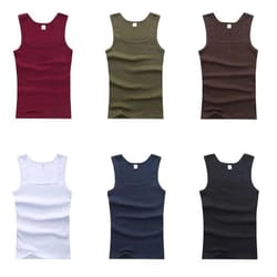 men cotton tank top sleeveless fitness vest casual bodybuilding shirt