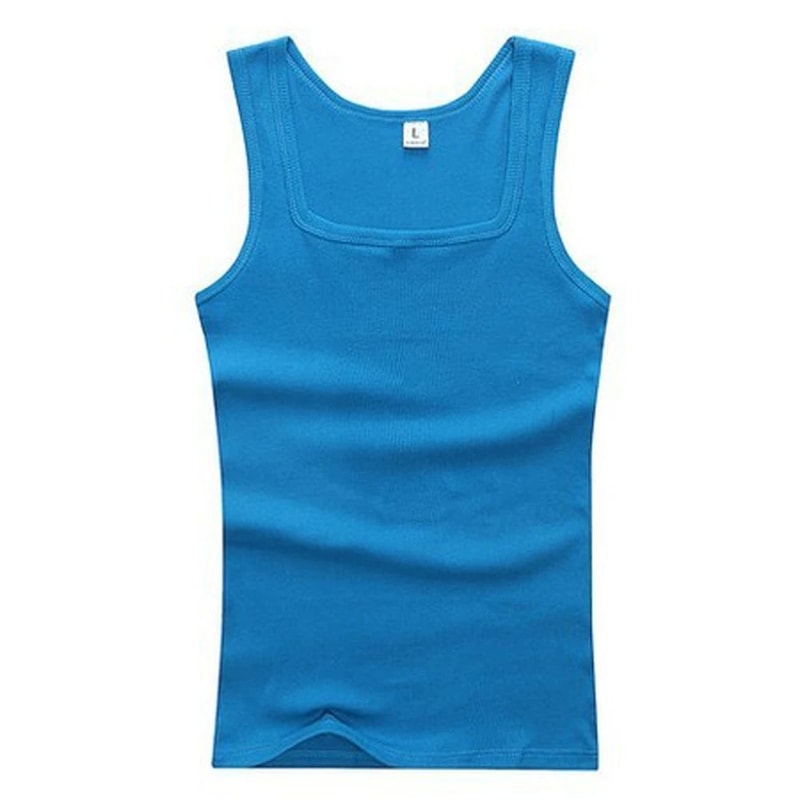 Men Cotton Tank Top Sleeveless Fitness Vest Casual Bodybuilding Shirt 9