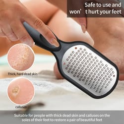 double sided foot file stainless steel pedicure tool for removing callus and smoothing heels