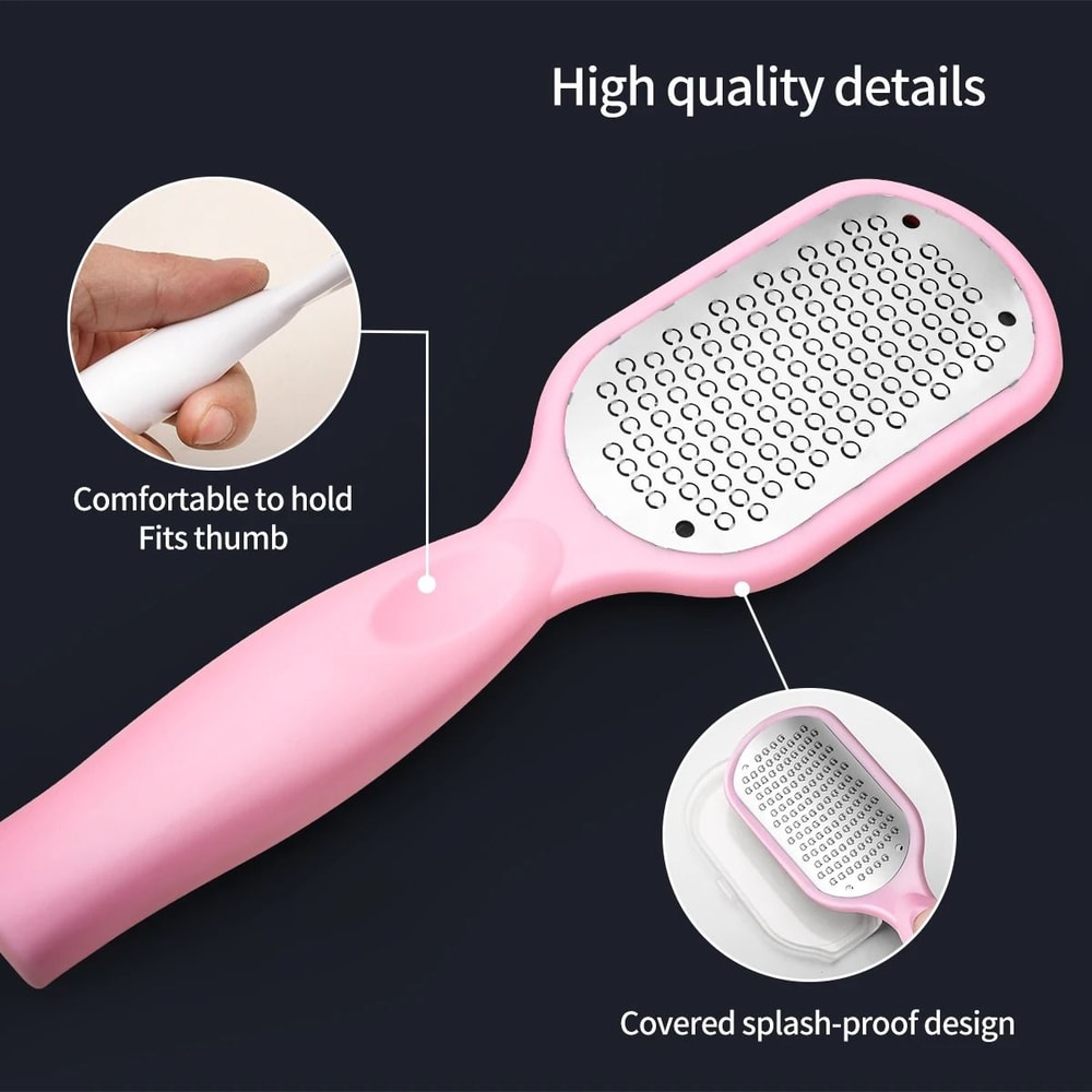 Double Sided Foot File Stainless Steel Pedicure Tool For Removing Callus And Smoothing Heels 4