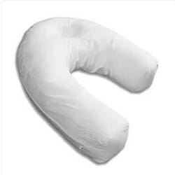 u shape side sleeper pillow with ear hole contour support for neck and shoulder relief