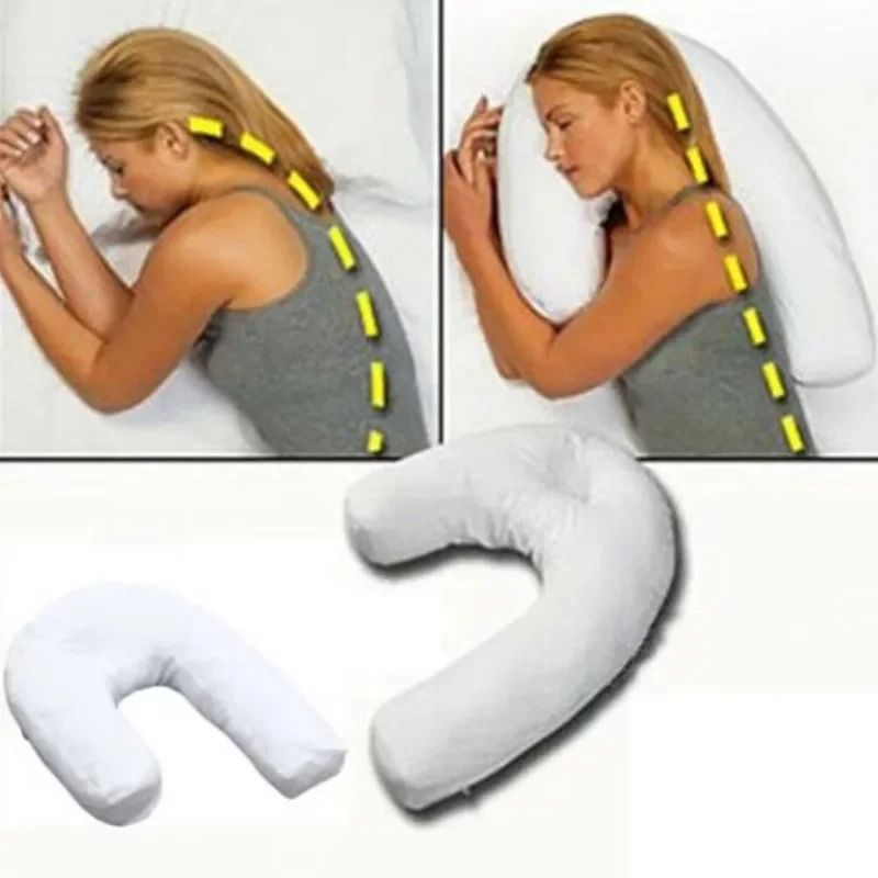 U Shape Side Sleeper Pillow With Ear Hole Contour Support For Neck And Shoulder Relief 1
