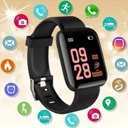 smart fitness watch with heart rate tracking activity monitoring and message alerts for daily wellness