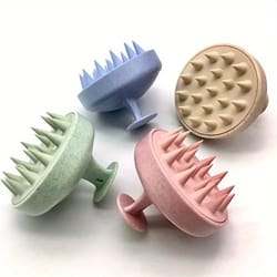 silicone shampoo scalp massage brush for gentle hair washing and relaxing body cleansing