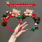Christmas Bear Headband With Festive Bow Plush Holiday Hair Accessory For Women 5