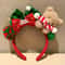 Christmas Bear Headband With Festive Bow Plush Holiday Hair Accessory For Women 6