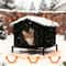 Outdoor Insulated Cat House With Elevated Shelf And Cushion For Warm Winter Shelter 0