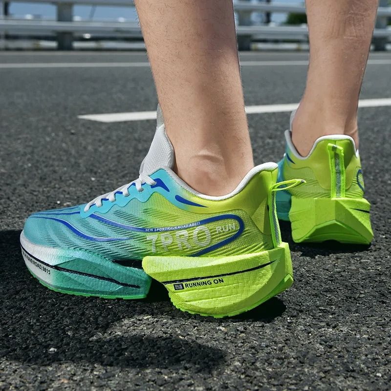 Lightweight Carbon Plate Sneakers For Men With Soft Sole Breathable Mesh And Nonslip Running Design 5