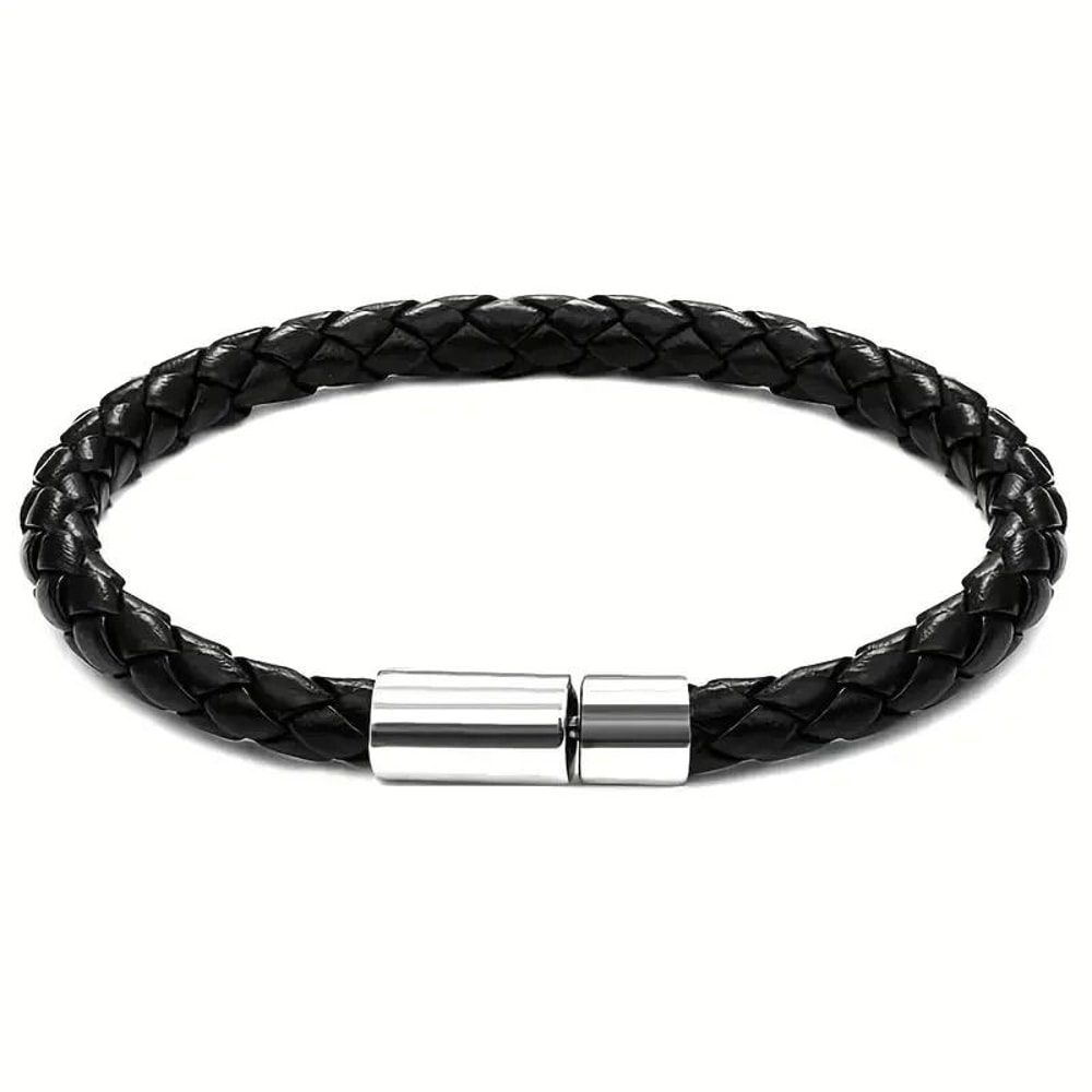 Mens PU Leather Magnetic Suction Bracelet Set With Alloy Buckle Stylish Mature Gift For Men 4