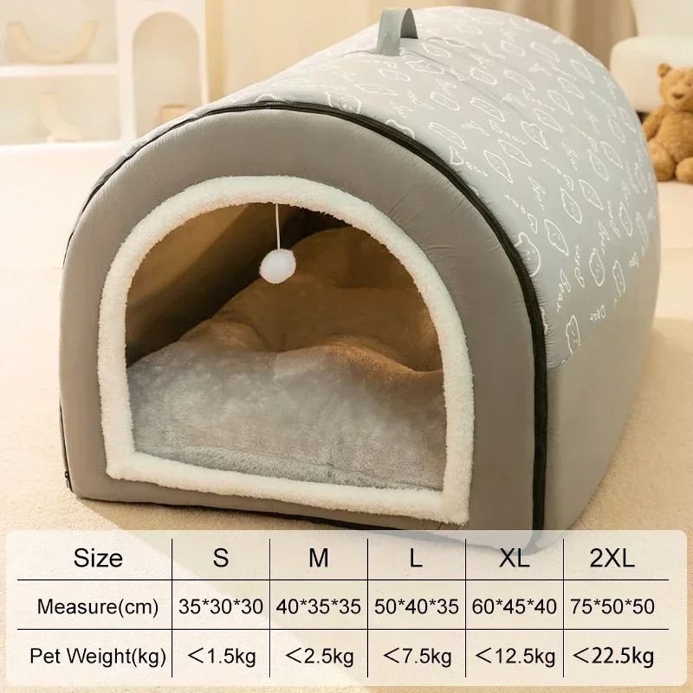 Winter Warm Detachable Dog House Soft Non Slip Pet Bed For Small And Medium Dogs And Cats 7