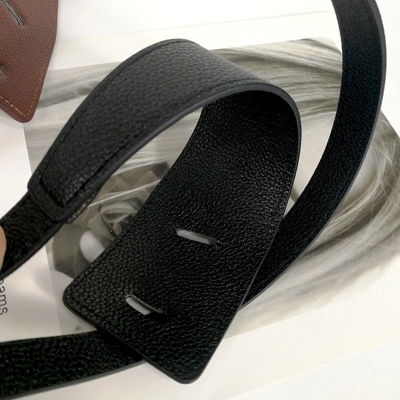 High Quality Soft PU Leather Knot Waist Belt For Women Long Adjustable Corset Style Waistband 4