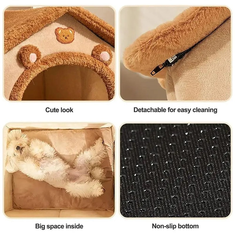 Thickened Pet Warm House Detachable Washable Cat And Dog Bed For All Seasons 5