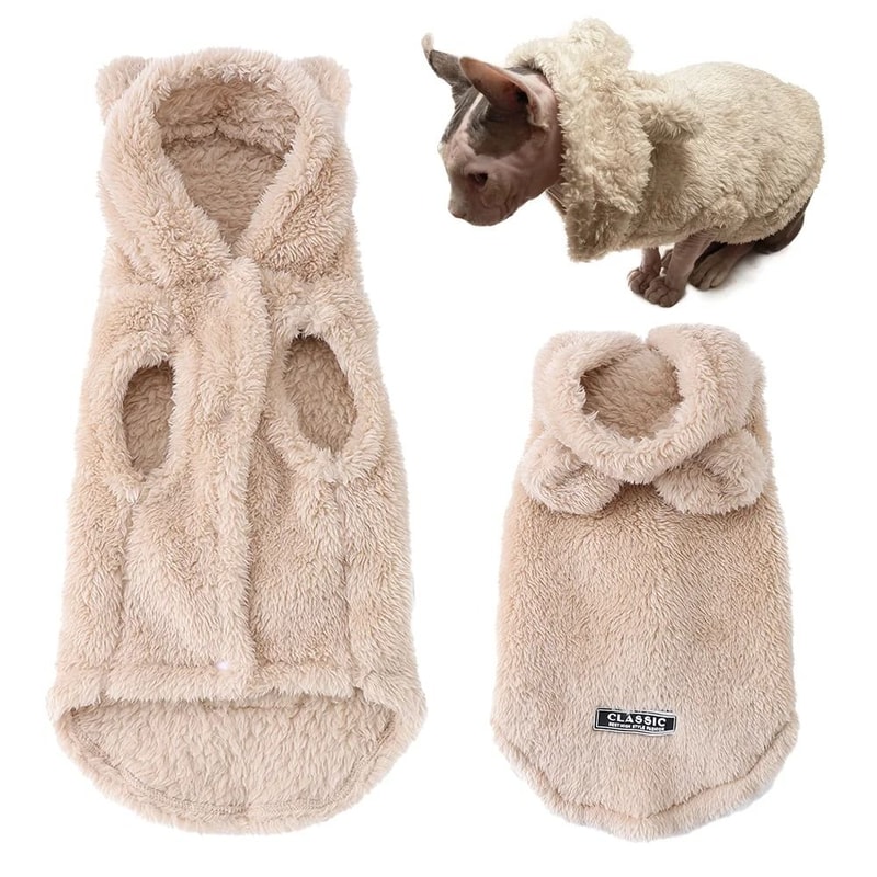 Soft Pet Fleece Coat With Rabbit Ears For Small And Medium Dogs And Cats 1