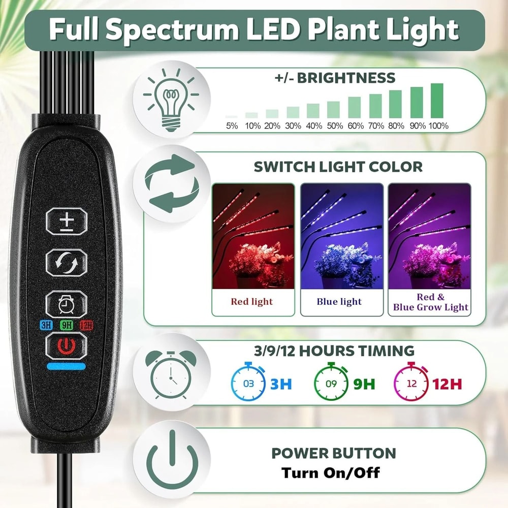 LED USB Grow Light Full Spectrum Clip Lamp For Indoor Plants And Seedlings 1
