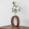 Solid Wood Flower Vase With Glass Tube For Mini Water Grown Plants 1