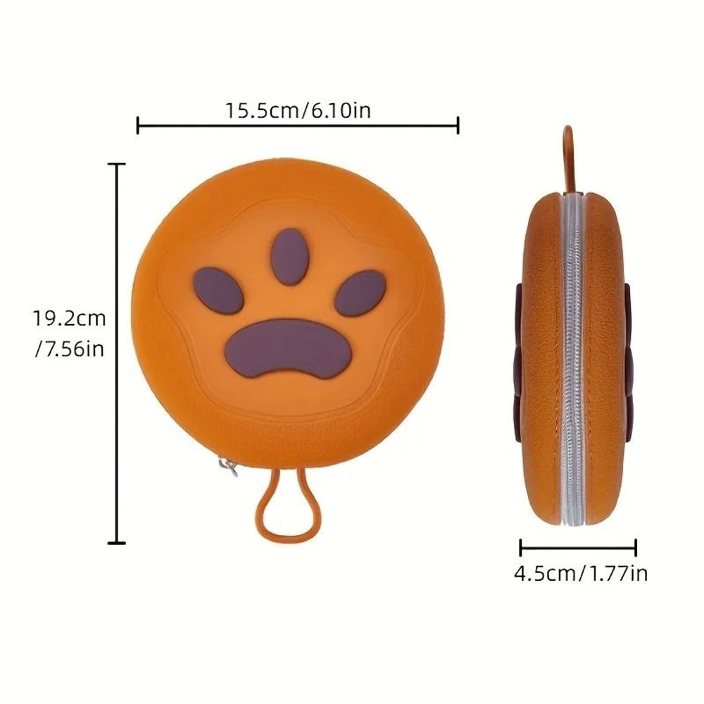 Foldable Silicone Double Dog Bowl Portable Travel Feeding Set 1