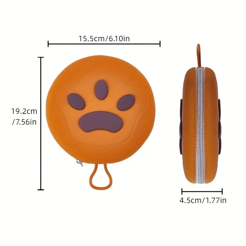 Foldable Silicone Double Dog Bowl Portable Travel Feeding Set 1